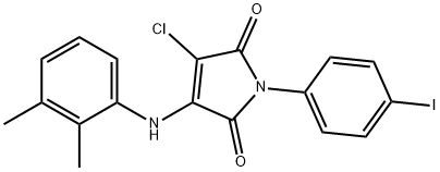 3-chloro-4-(2,3-dimethylanilino)-1-(4-iodophenyl)-1H-pyrrole-2,5-dione Struktur