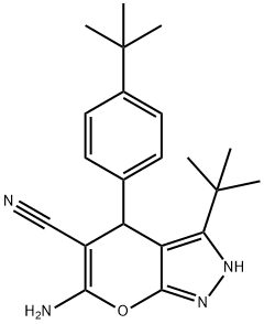 369399-33-7 6-amino-3-(1,1-dimethylethyl)-4-[4-(1,1-dimethylethyl)phenyl]-2,4-dihydropyrano[2,3-c]pyrazole-5-carbonitrile