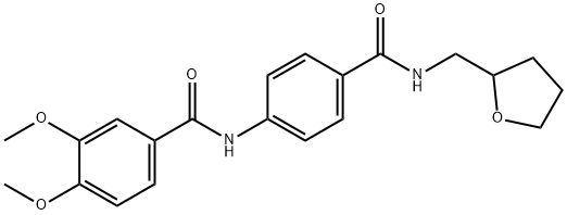 3,4-dimethoxy-N-(4-{[(tetrahydro-2-furanylmethyl)amino]carbonyl}phenyl)benzamide,369402-65-3,结构式
