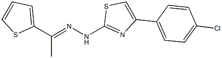 1-(2-thienyl)ethanone [4-(4-chlorophenyl)-1,3-thiazol-2-yl]hydrazone Structure