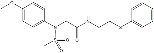 2-[4-methoxy(methylsulfonyl)anilino]-N-[2-(phenylsulfanyl)ethyl]acetamide 化学構造式