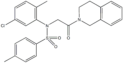 N-(5-chloro-2-methylphenyl)-N-[2-(3,4-dihydroisoquinolin-2(1H)-yl)-2-oxoethyl]-4-methylbenzenesulfonamide Structure