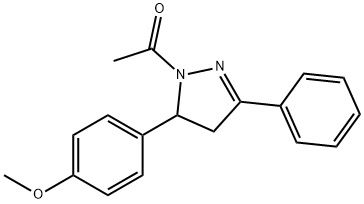 4-(1-acetyl-3-phenyl-4,5-dihydro-1H-pyrazol-5-yl)phenyl methyl ether Struktur