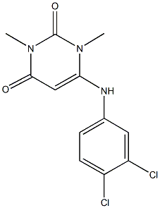 6-(3,4-dichloroanilino)-1,3-dimethyl-2,4(1H,3H)-pyrimidinedione Structure