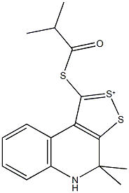 370071-13-9 1-(isobutyrylsulfanyl)-4,4-dimethyl-4H,5H-[1,2]dithiolo[3,4-c]quinolin-2-ium