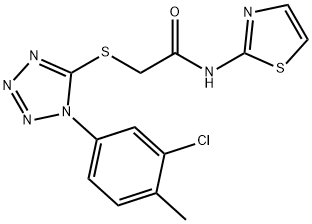 2-{[1-(3-chloro-4-methylphenyl)-1H-tetraazol-5-yl]sulfanyl}-N-(1,3-thiazol-2-yl)acetamide Structure
