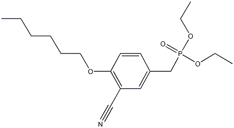 diethyl 3-cyano-4-(hexyloxy)benzylphosphonate 结构式