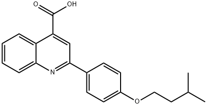 2-[4-(isopentyloxy)phenyl]-4-quinolinecarboxylic acid Struktur
