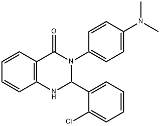 2-(2-chlorophenyl)-3-[4-(dimethylamino)phenyl]-2,3-dihydroquinazolin-4(1H)-one,370587-19-2,结构式