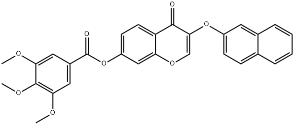 3-(2-naphthyloxy)-4-oxo-4H-chromen-7-yl 3,4,5-trimethoxybenzoate Structure