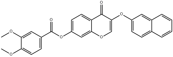 3-(2-naphthyloxy)-4-oxo-4H-chromen-7-yl 3,4-dimethoxybenzoate Structure