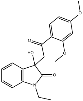 3-[2-(2,4-dimethoxyphenyl)-2-oxoethyl]-1-ethyl-3-hydroxy-1,3-dihydro-2H-indol-2-one|