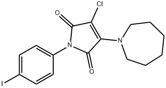 3-(1-azepanyl)-4-chloro-1-(4-iodophenyl)-1H-pyrrole-2,5-dione Struktur