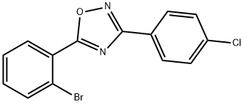5-(2-bromophenyl)-3-(4-chlorophenyl)-1,2,4-oxadiazole Struktur