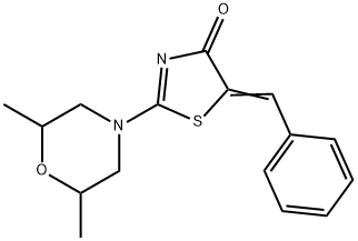 5-benzylidene-2-(2,6-dimethyl-4-morpholinyl)-1,3-thiazol-4(5H)-one Structure