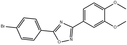 5-(4-bromophenyl)-3-(3,4-dimethoxyphenyl)-1,2,4-oxadiazole 结构式