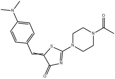 2-(4-acetyl-1-piperazinyl)-5-[4-(dimethylamino)benzylidene]-1,3-thiazol-4(5H)-one,370849-56-2,结构式