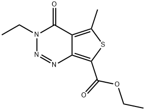 3,4-Dihydro-3-ethyl-5-methyl-7-ethoxycarbonylthieno[3,4-d]-1,2,3-triazin-4-one,370850-22-9,结构式