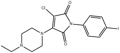 3-chloro-4-(4-ethyl-1-piperazinyl)-1-(4-iodophenyl)-1H-pyrrole-2,5-dione Structure