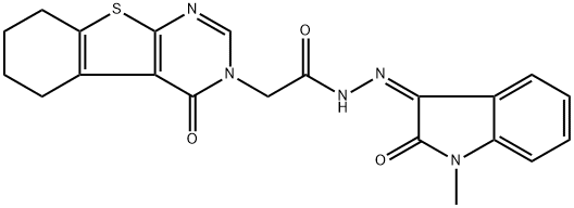 370853-41-1 N'-(1-methyl-2-oxo-1,2-dihydro-3H-indol-3-ylidene)-2-(4-oxo-5,6,7,8-tetrahydro[1]benzothieno[2,3-d]pyrimidin-3(4H)-yl)acetohydrazide