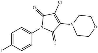 3-chloro-1-(4-iodophenyl)-4-(4-morpholinyl)-1H-pyrrole-2,5-dione 结构式