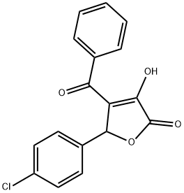 4-benzoyl-5-(4-chlorophenyl)-3-hydroxy-2(5H)-furanone Struktur