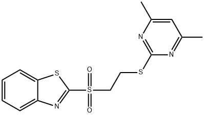 2-({2-[(4,6-dimethylpyrimidin-2-yl)sulfanyl]ethyl}sulfonyl)-1,3-benzothiazole,371119-16-3,结构式