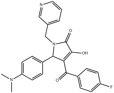 5-[4-(dimethylamino)phenyl]-4-(4-fluorobenzoyl)-3-hydroxy-1-(pyridin-3-ylmethyl)-1,5-dihydro-2H-pyrrol-2-one|