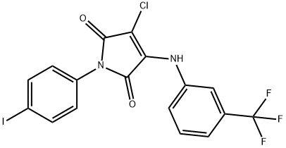 3-chloro-1-(4-iodophenyl)-4-[3-(trifluoromethyl)anilino]-1H-pyrrole-2,5-dione Structure