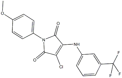 3-chloro-1-(4-methoxyphenyl)-4-[3-(trifluoromethyl)anilino]-1H-pyrrole-2,5-dione 化学構造式