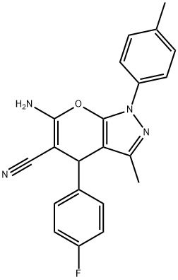 371132-53-5 6-amino-4-(4-fluorophenyl)-3-methyl-1-(4-methylphenyl)-1,4-dihydropyrano[2,3-c]pyrazole-5-carbonitrile