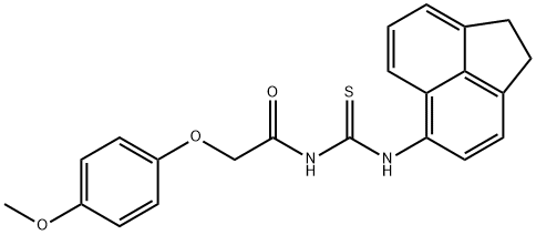 N-(1,2-dihydro-5-acenaphthylenyl)-N'-[(4-methoxyphenoxy)acetyl]thiourea 结构式