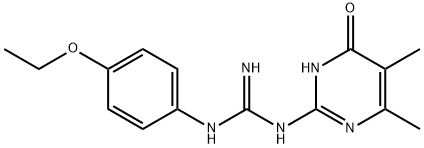 N-(5,6-dimethyl-4-oxo-1,4-dihydro-2-pyrimidinyl)-N'-(4-ethoxyphenyl)guanidine Struktur