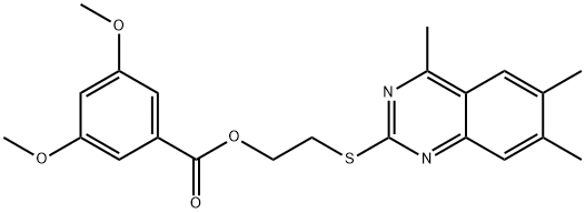 2-[(4,6,7-trimethyl-2-quinazolinyl)sulfanyl]ethyl 3,5-dimethoxybenzoate|