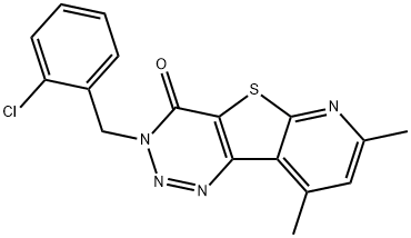 3-(2-Chlorobenzyl)-7,9-dimethyl-3,4-dihydropyridine[3',2':4,5]thieno[3,2-d]-1,2,3-triazin-4-one|