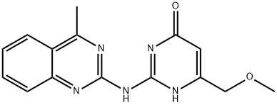 6-(methoxymethyl)-2-[(4-methyl-2-quinazolinyl)amino]-4-pyrimidinol Structure