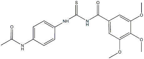 N-[4-({[(3,4,5-trimethoxybenzoyl)amino]carbothioyl}amino)phenyl]acetamide 结构式