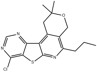 371207-71-5 8-chloro-2,2-dimethyl-5-propyl-1,4-dihydro-2H-pyrano[4'',3'':4',5']pyrido[3',2':4,5]thieno[3,2-d]pyrimidine