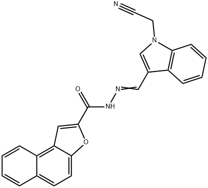 N'-{[1-(cyanomethyl)-1H-indol-3-yl]methylene}naphtho[2,1-b]furan-2-carbohydrazide|