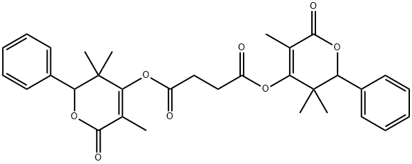bis(3,3,5-trimethyl-6-oxo-2-phenyl-3,6-dihydro-2H-pyran-4-yl) succinate,371210-71-8,结构式