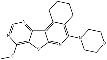 8-methoxy-5-(4-morpholinyl)-1,2,3,4-tetrahydropyrimido[4',5':4,5]thieno[2,3-c]isoquinoline Structure