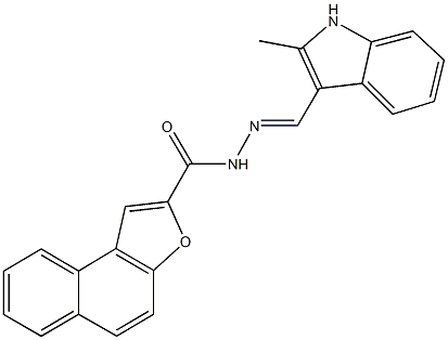 N'-[(2-methyl-1H-indol-3-yl)methylene]naphtho[2,1-b]furan-2-carbohydrazide Structure