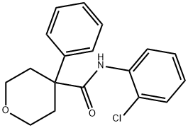N-(2-chlorophenyl)-4-phenyltetrahydro-2H-pyran-4-carboxamide 结构式