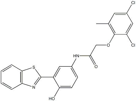 N-[3-(1,3-benzothiazol-2-yl)-4-hydroxyphenyl]-2-(2,4-dichloro-6-methylphenoxy)acetamide Struktur