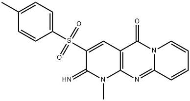 2-imino-1-methyl-3-[(4-methylphenyl)sulfonyl]-1,2-dihydro-5H-dipyrido[1,2-a:2,3-d]pyrimidin-5-one|