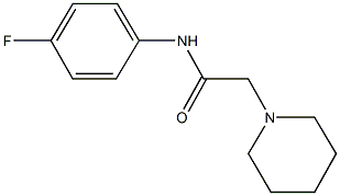 N-(4-fluorophenyl)-2-(1-piperidinyl)acetamide 结构式