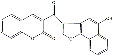 3-[(5-hydroxynaphtho[1,2-b]furan-3-yl)carbonyl]-2H-chromen-2-one Struktur