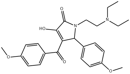 1-[2-(diethylamino)ethyl]-3-hydroxy-4-(4-methoxybenzoyl)-5-(4-methoxyphenyl)-1,5-dihydro-2H-pyrrol-2-one Structure