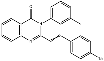 2-[2-(4-bromophenyl)vinyl]-3-(3-methylphenyl)-4(3H)-quinazolinone 结构式