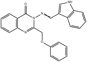 3-[(1H-indol-3-ylmethylene)amino]-2-(phenoxymethyl)-4(3H)-quinazolinone Structure